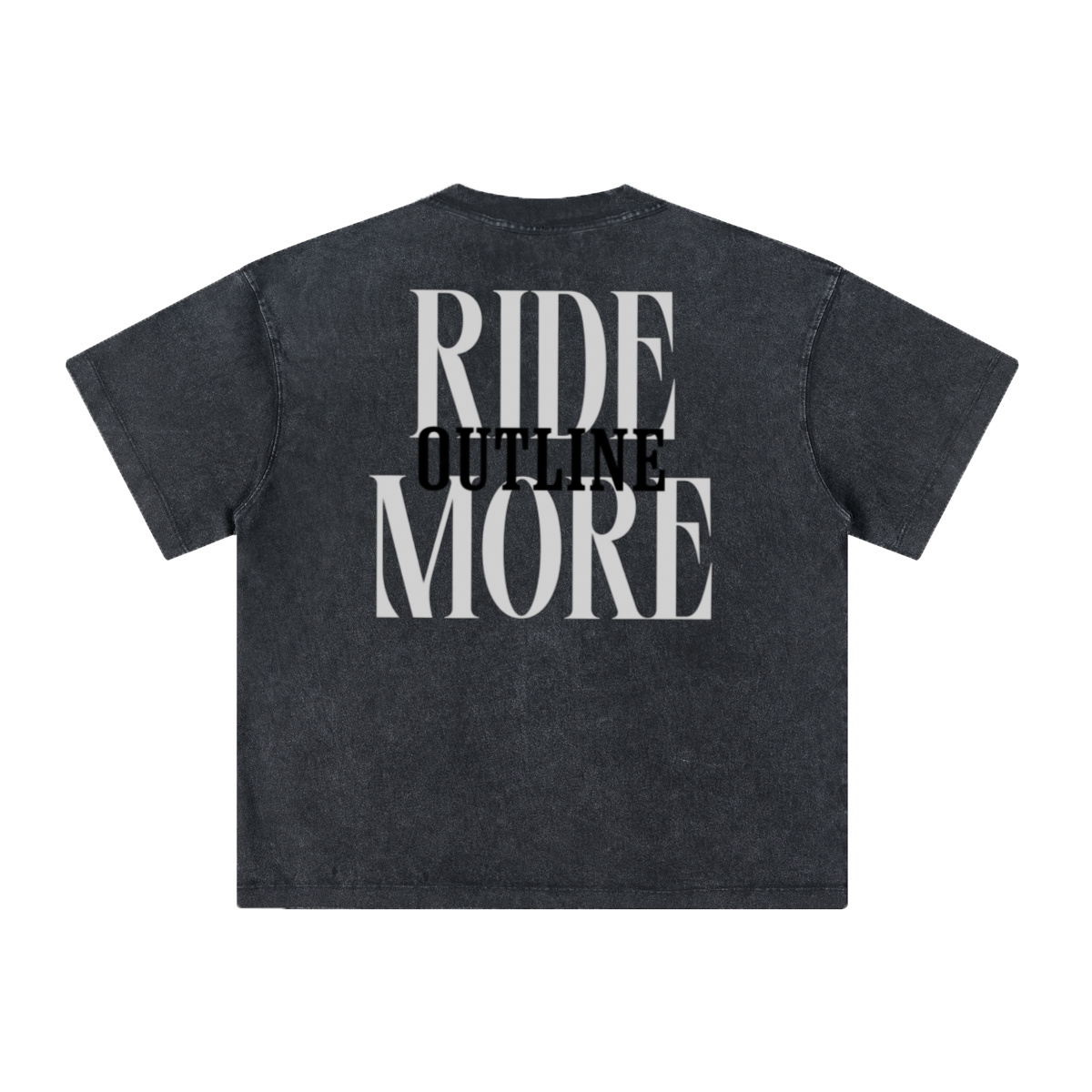 260GSM Unisex Heavyweight Re-Washed Distressed Crew Neck T-shirt Snowflake